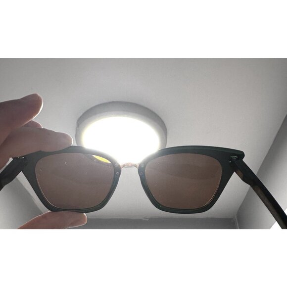 Ryan Simkhai Eyeshop Sunglasses  R-2017  C2 Green Gold Cat Eye Polarized - Picture 9 of 11